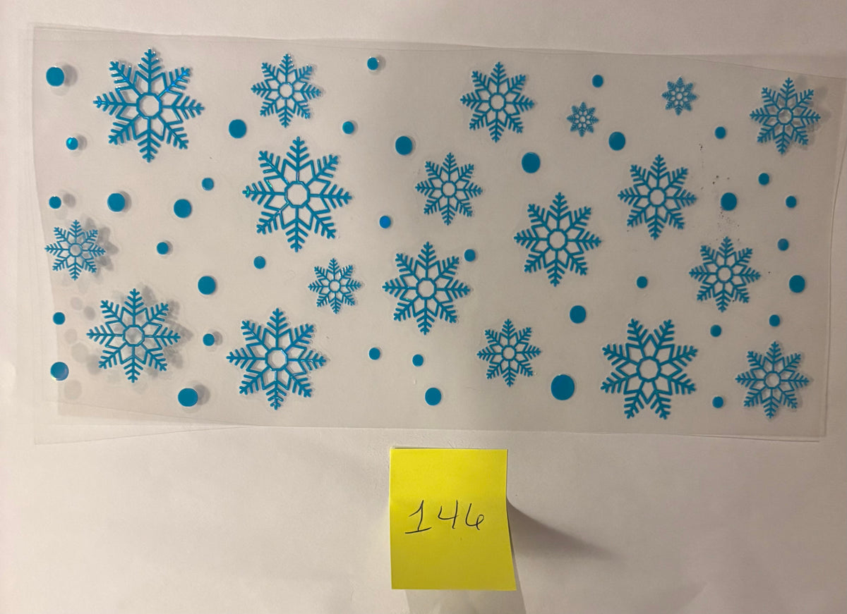 146 Blue Snowflakes