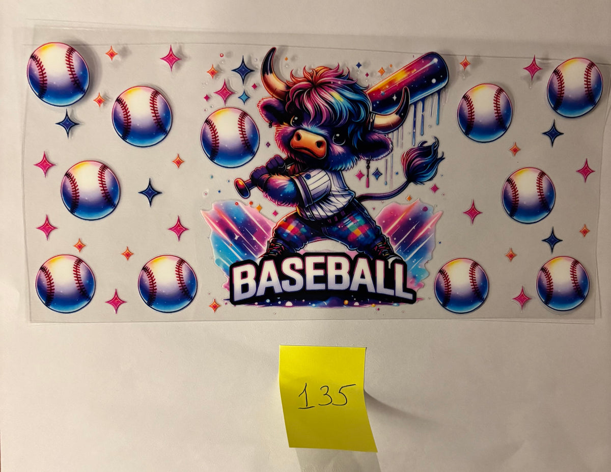 135 Baseball Highland Cow