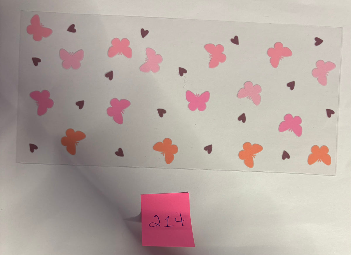 214 Small butterflies and Hearts