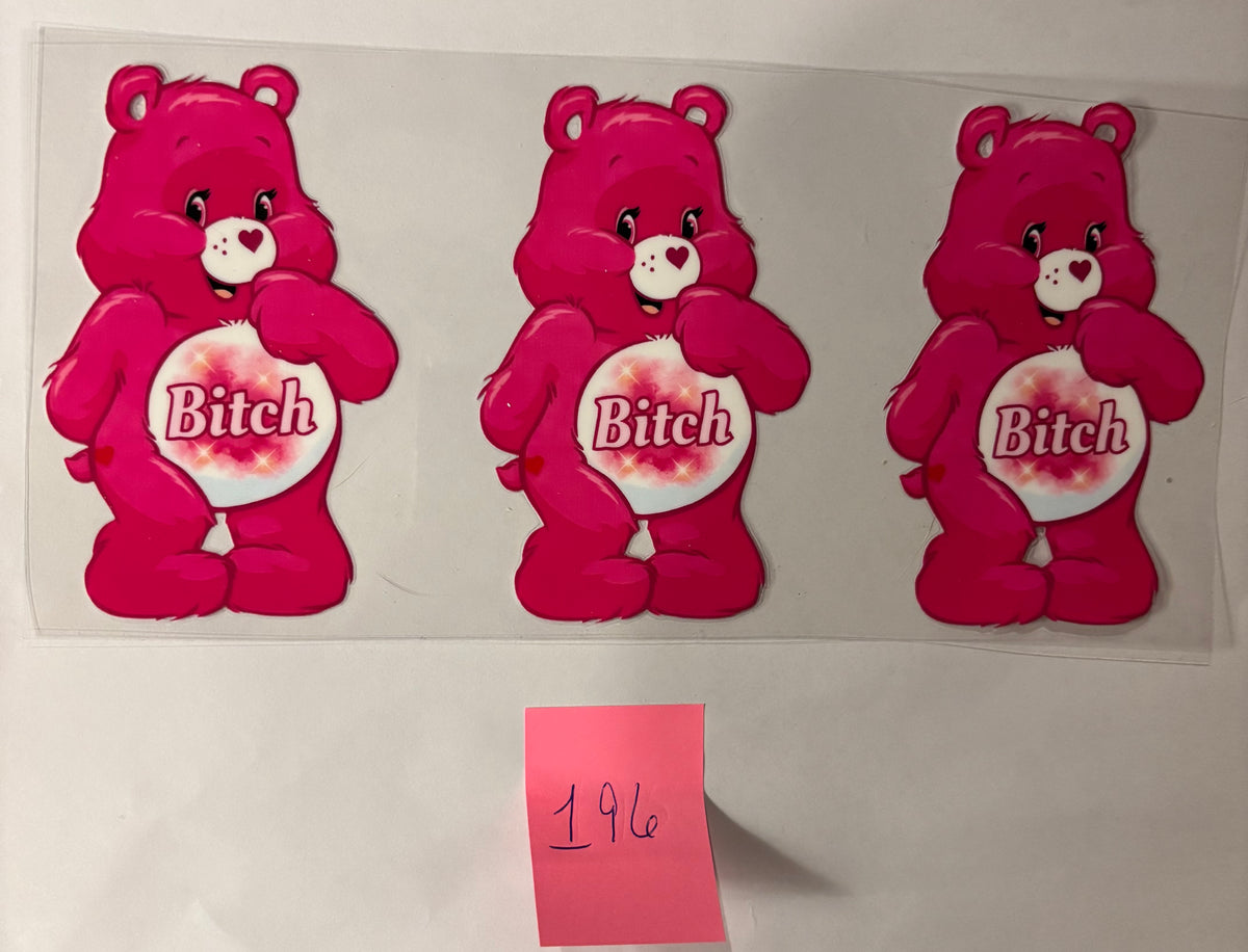 196 Pink Swear Bear