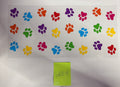 284 Multi Color Paw Prints