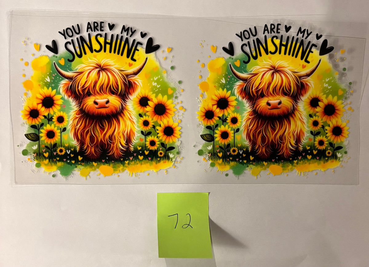 72 Highland Cow “You Are My Sunshine”