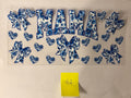 92 Mama Blue and White bows