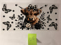 65 Highland Cow with Butterflies