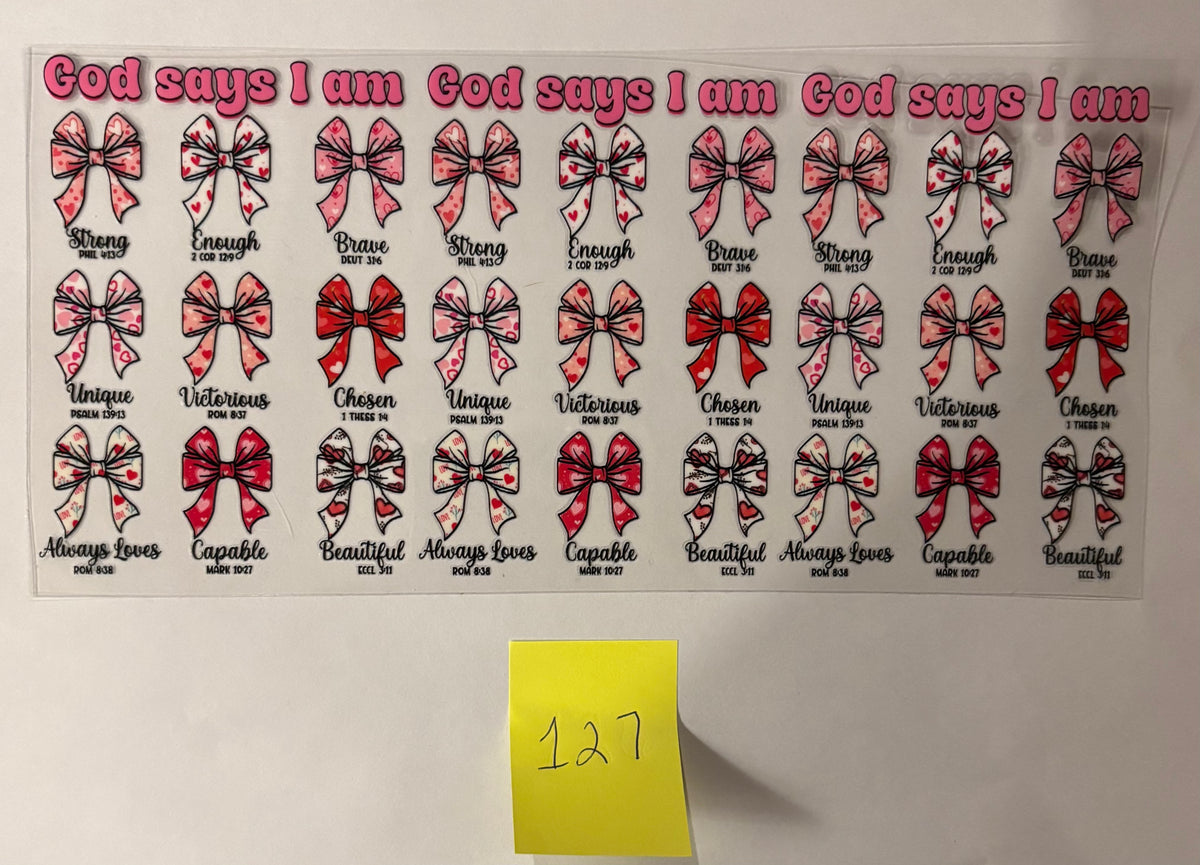 127 God Says I Am……