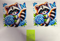 304 Raccoon Blue Flowers