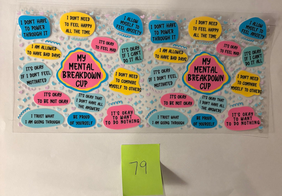 79 My Mental Breakdown Cup
