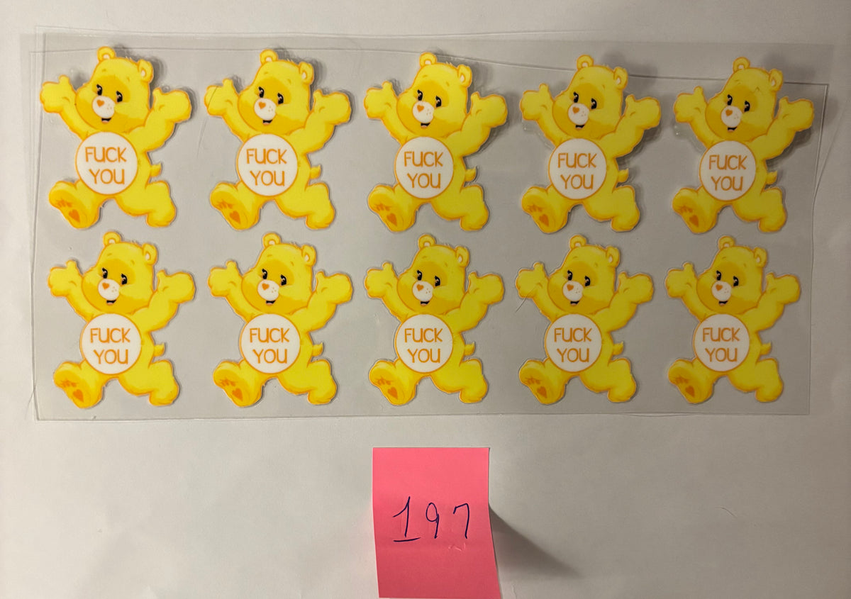 197 Yellow Swear Bear