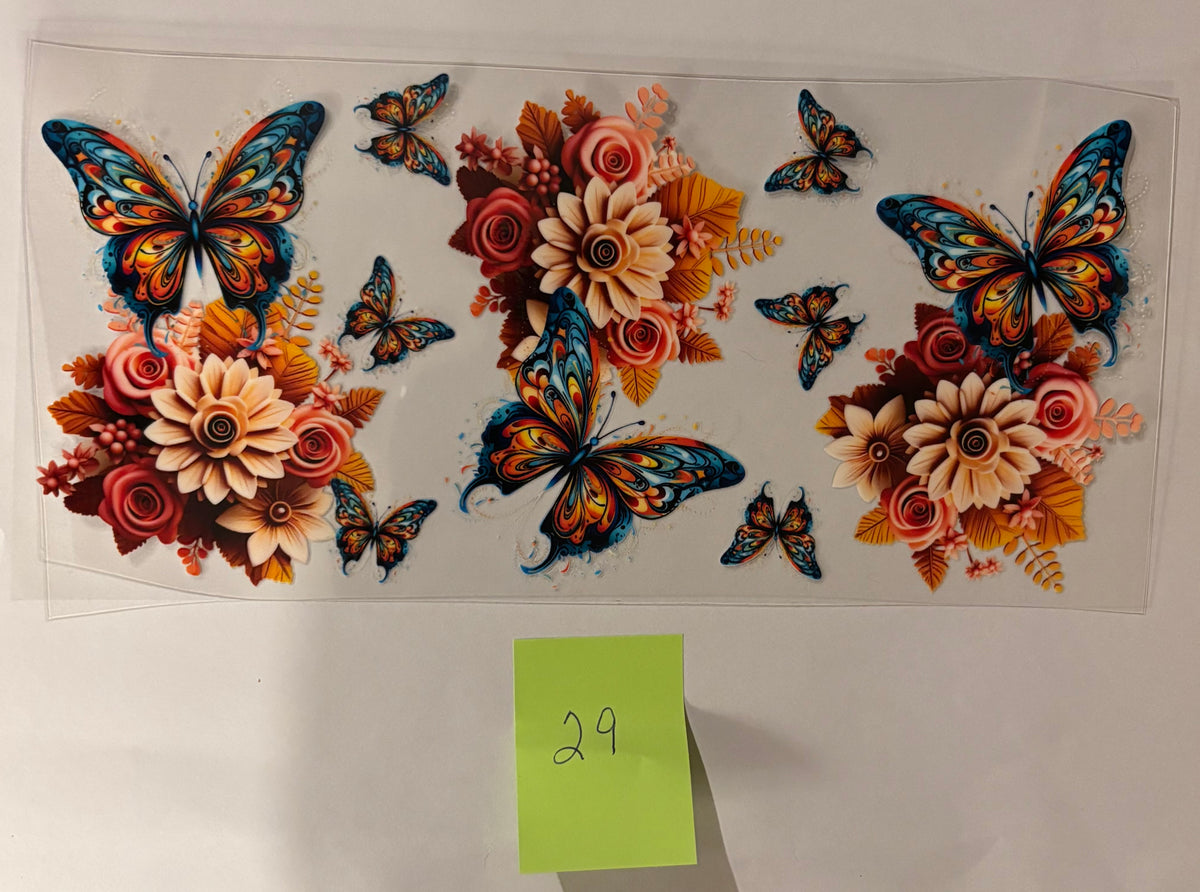 29 Butterflies and Flowers