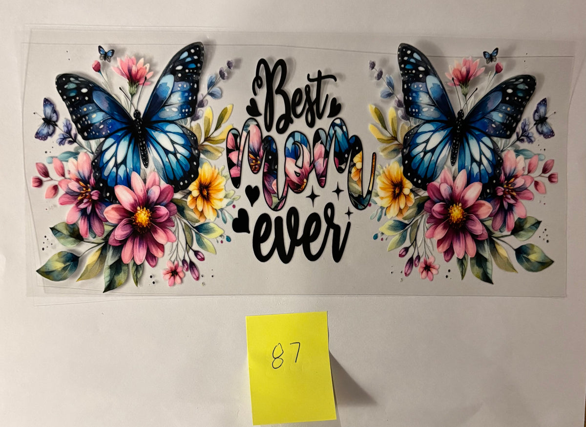87 Best Mom Ever with Butterflies