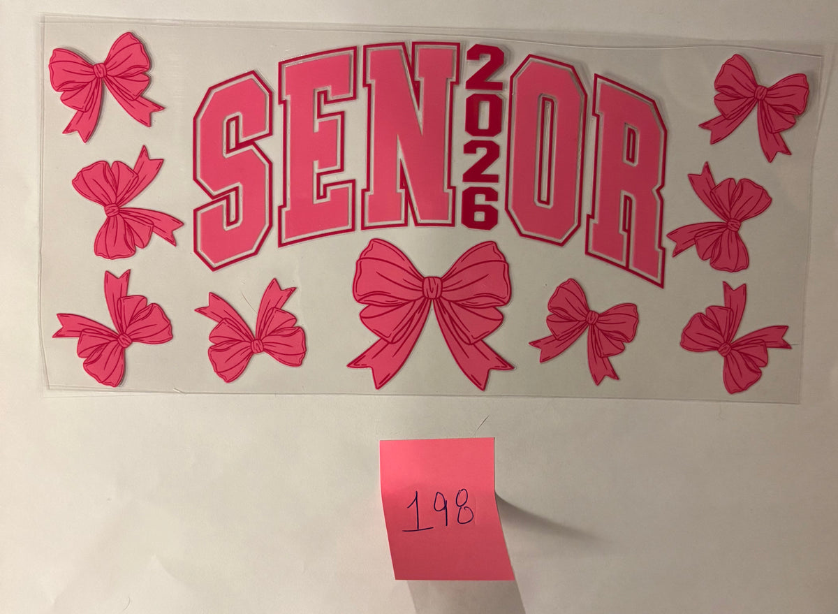 198 Pink Senior 2026 With Bows