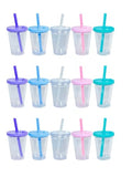 12 oz kids acrylic leak proof snow globe tumbler